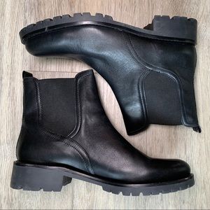 Sam Edelman Jaclyn Black Leather Chelsea Boots 10
